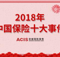 2018年中国保险十大事件